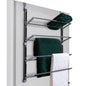 Over the Door Towel Rack, Space Saving Hanging for Any Door Types in the Bathroom. Fold up non-slip metal bars. 4 Tier household organiser hand towels. Quick assembly [Grey] (4 Tier)