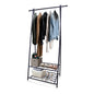 Knight Metal Garment Rack | Heavy Duty Clothes Rail & Coat Stand | Multifunctional Clothes Racks with Storage Shelves for Hanging Clothes | Freestanding Clothes Rails For Bedroom Office Shop (2-Tier)