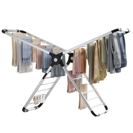 Aero Dry-Series X Heated Clothes Airer, 320W Heated Clothes Dryer, 26 Heated Rails with 9H Timer, Fast Drying, Efficient Electric Drying Rack, Patent Design.