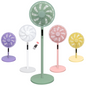 Knight 2 in 1 16" Pedestal Stand & Desk Fan | Remote Control, Timer, 3 speed Setting | 10 Blades Turbo Wind | Round Base Fan | Oscillation | Easy Assemble - No Tools | Detachable & Washable Head. [Energy Class A+++]-Mint Green