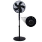 Knight 16" Heavy Duty 5 Blade Pedestal Stand Fan, 140cm Adjustable Height, 3 Speed Setting, Heavy Round Base, Oscillating, Tilting head - Black