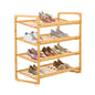 Knight 4 TIER Bamboo Shoe Rack,100% Natural & Renewable, Super Strong Heavy Duty Durable Wooden Shoe Rack Stand Storage Organiser (4 Tier (L71 x W33 x H68 cm))