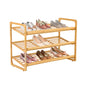 Knight 3-TIER Bamboo Shoe Rack, 100% Natural & Renewable, Super Strong Heavy Duty Durable Wooden Shoe Rack Stand Storage Organiser (L71 x W33 x H51 cm)